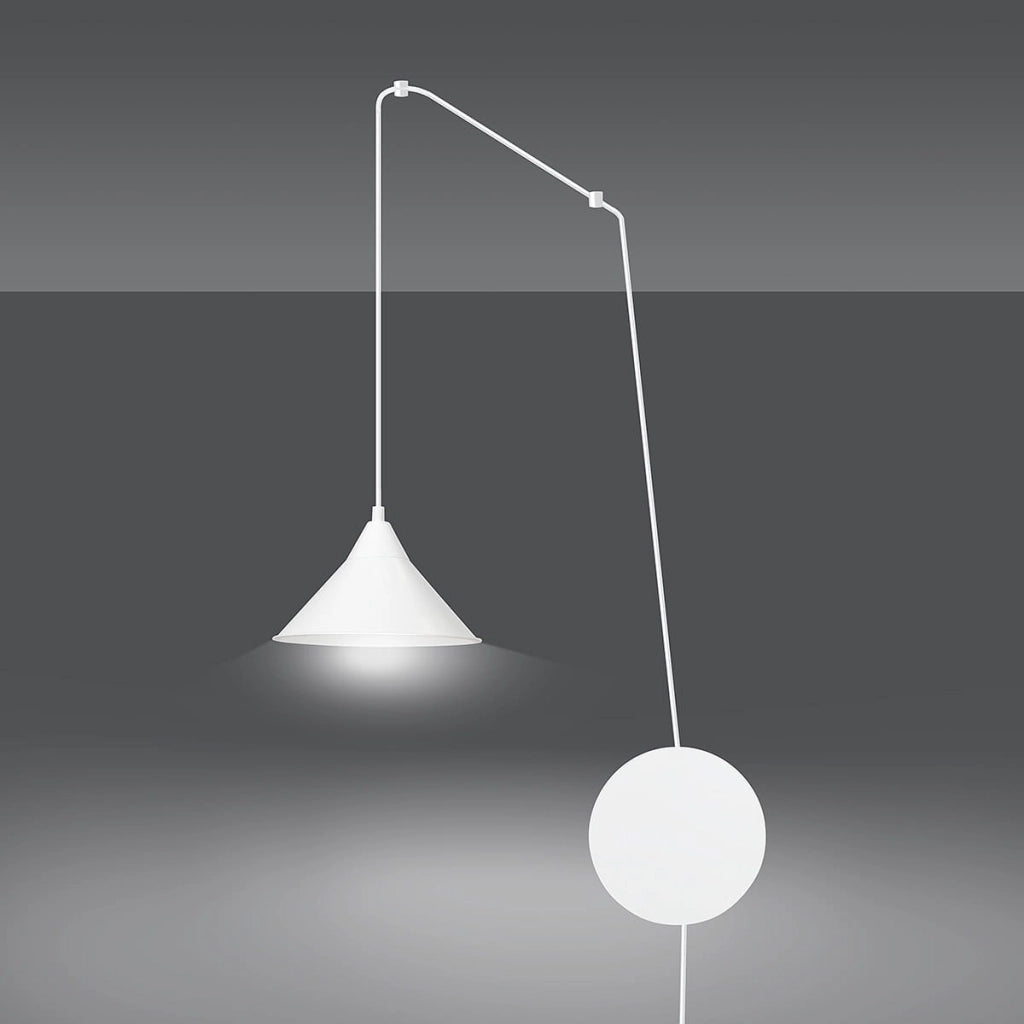 Lampada a sospensione Emibig Abramo bianca Ø24 E27 1 luce