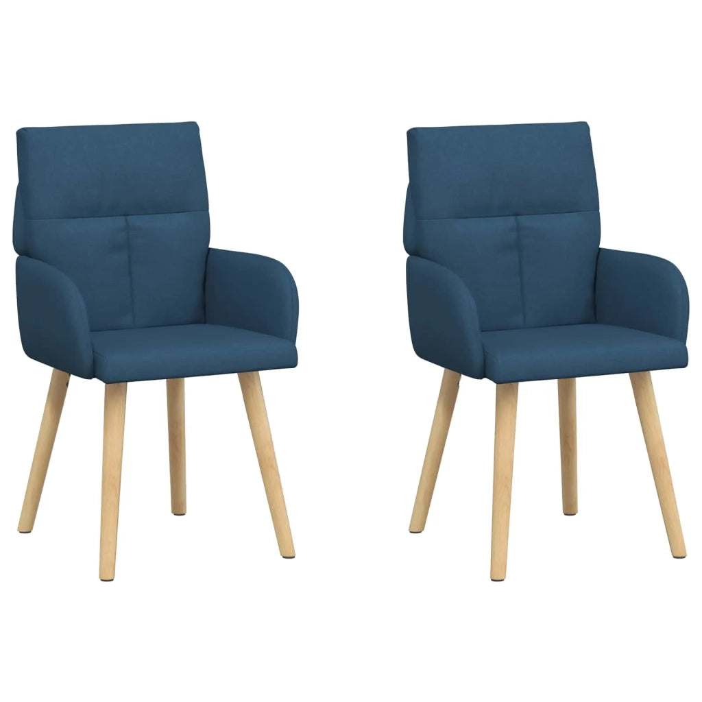 Sedie da pranzo 2 pcs Tessuto Blu 60 x 56 x 96 cm 42034365