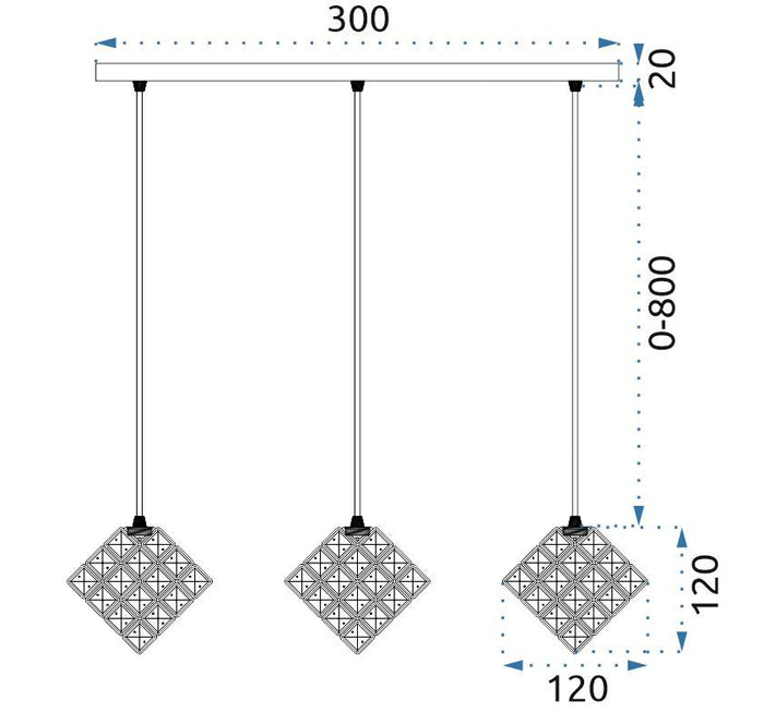 Lampada Chrome APP722-3PR