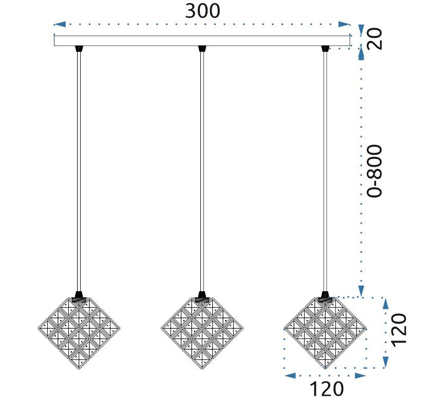 Lampada Chrome APP722-3PR