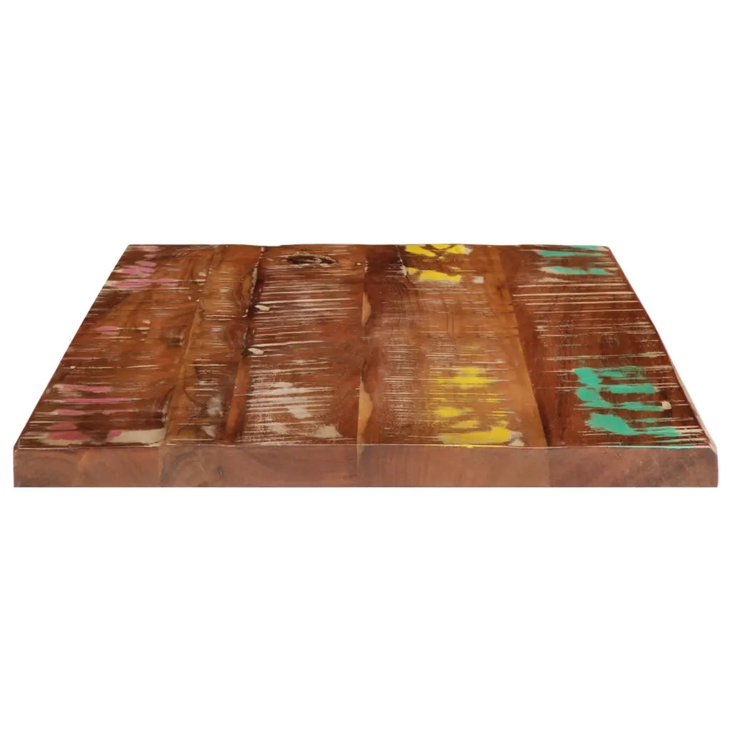 Piano Tavolo 60x50x3,8 cm Rettangolare in Massello di Recupero