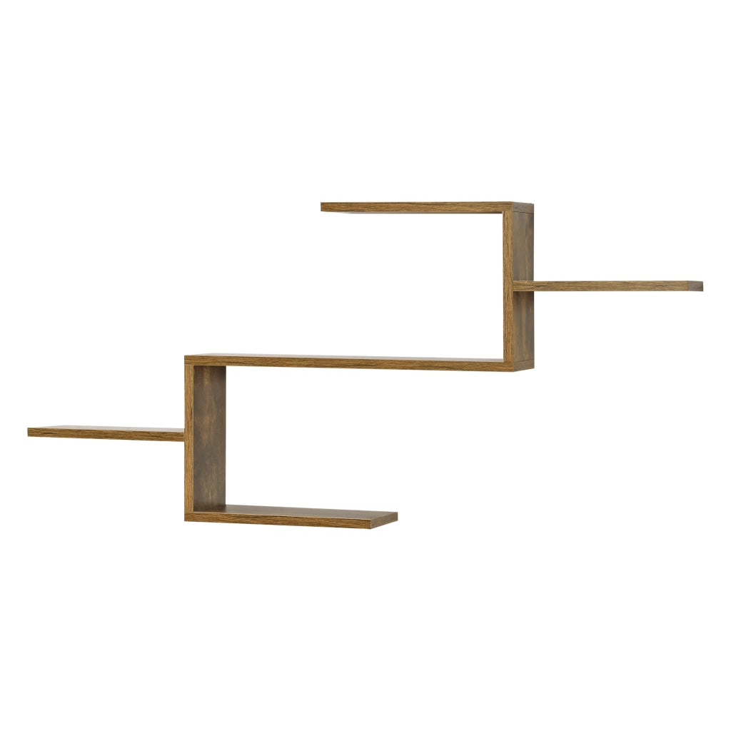 Mensola da Parete Flekkefjord con 5 Ripiani 104 x 15 x 50 cm - Effetto Legno Scuro [en.casa]