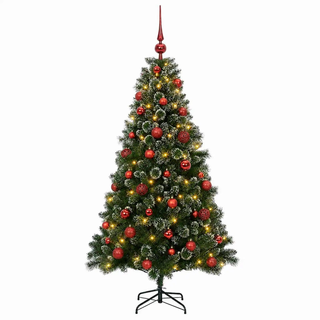 Albero di Natale artificiale con palline 150 cm 150 LED 3461246