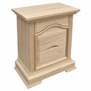Comodino classico 3 cassetti legno grezzo 60x37x71 (496) - Mobili 2G