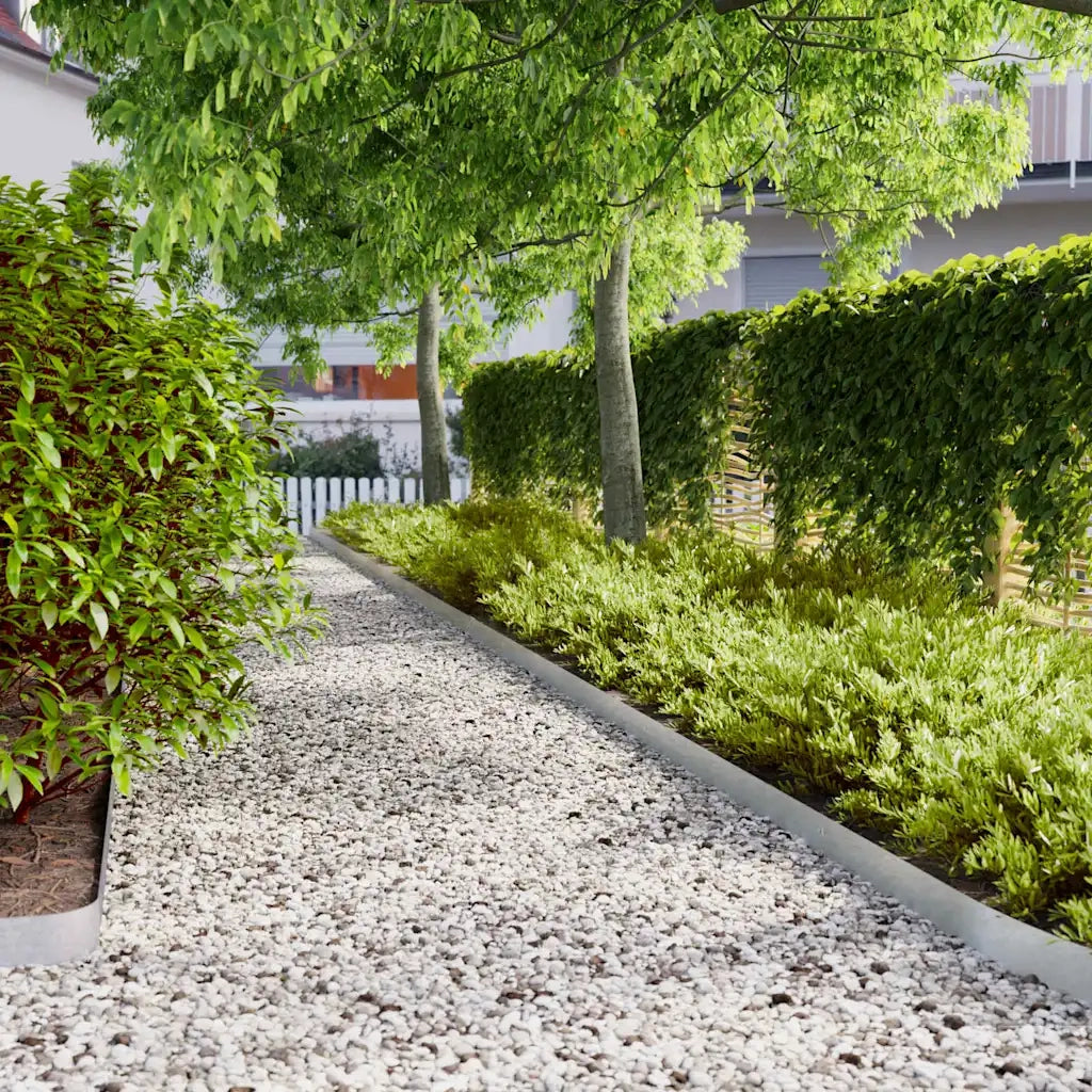 vidaXL Bordure per Prato 50 pz 10x103 cm Acciaio Zincato