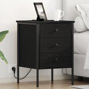 vidaXL Armadio da Notte Rovere nero 42 x 41 x 61 cm Legno multistrato
