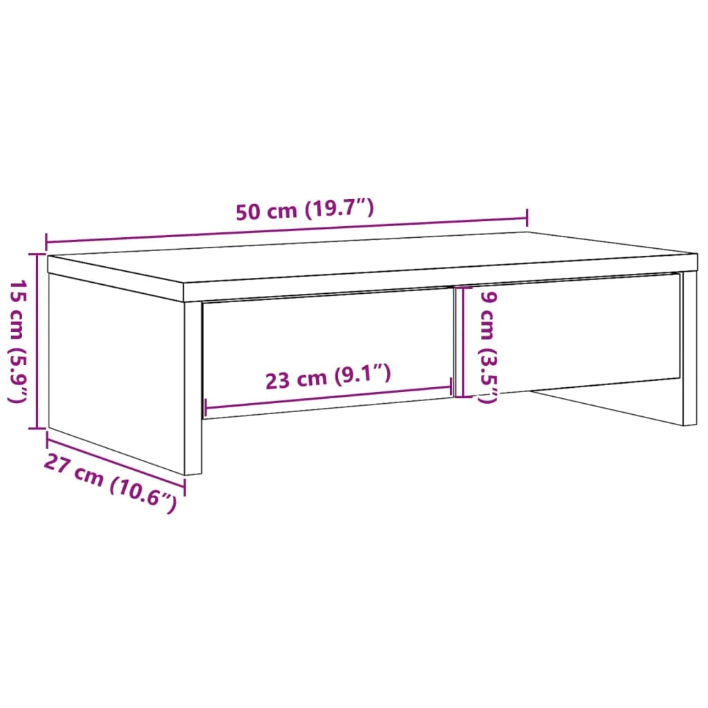 Supporto per monitor scrivania con cassetti legno ingegnerizzato Sonoma grigio 02_0044946