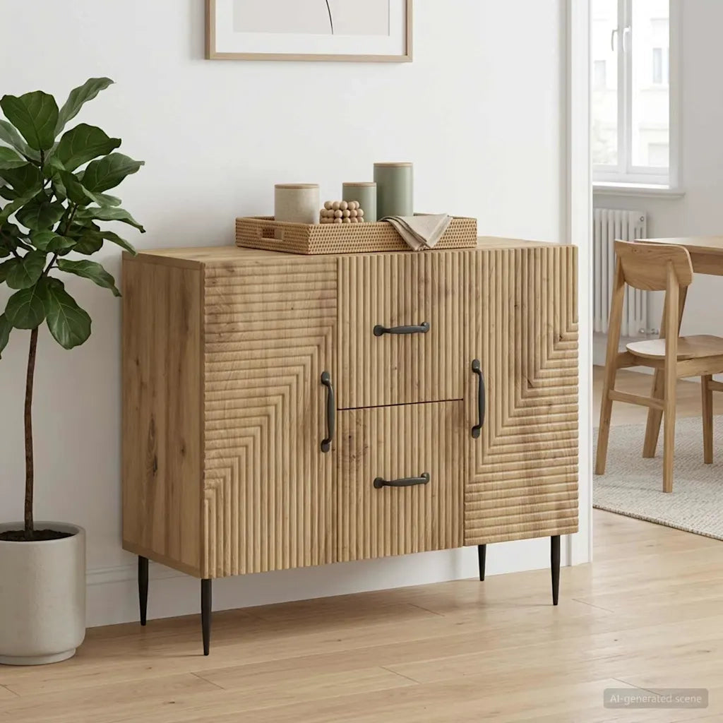Credenza con cassetto Rovere Artigianale 89 x 34,5 x 60 cm 894894