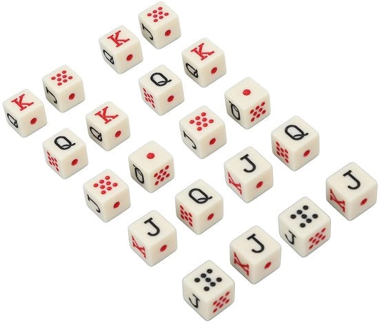 Set di Dadi da Poker in Plastica Gialla per Giochi da Tavola