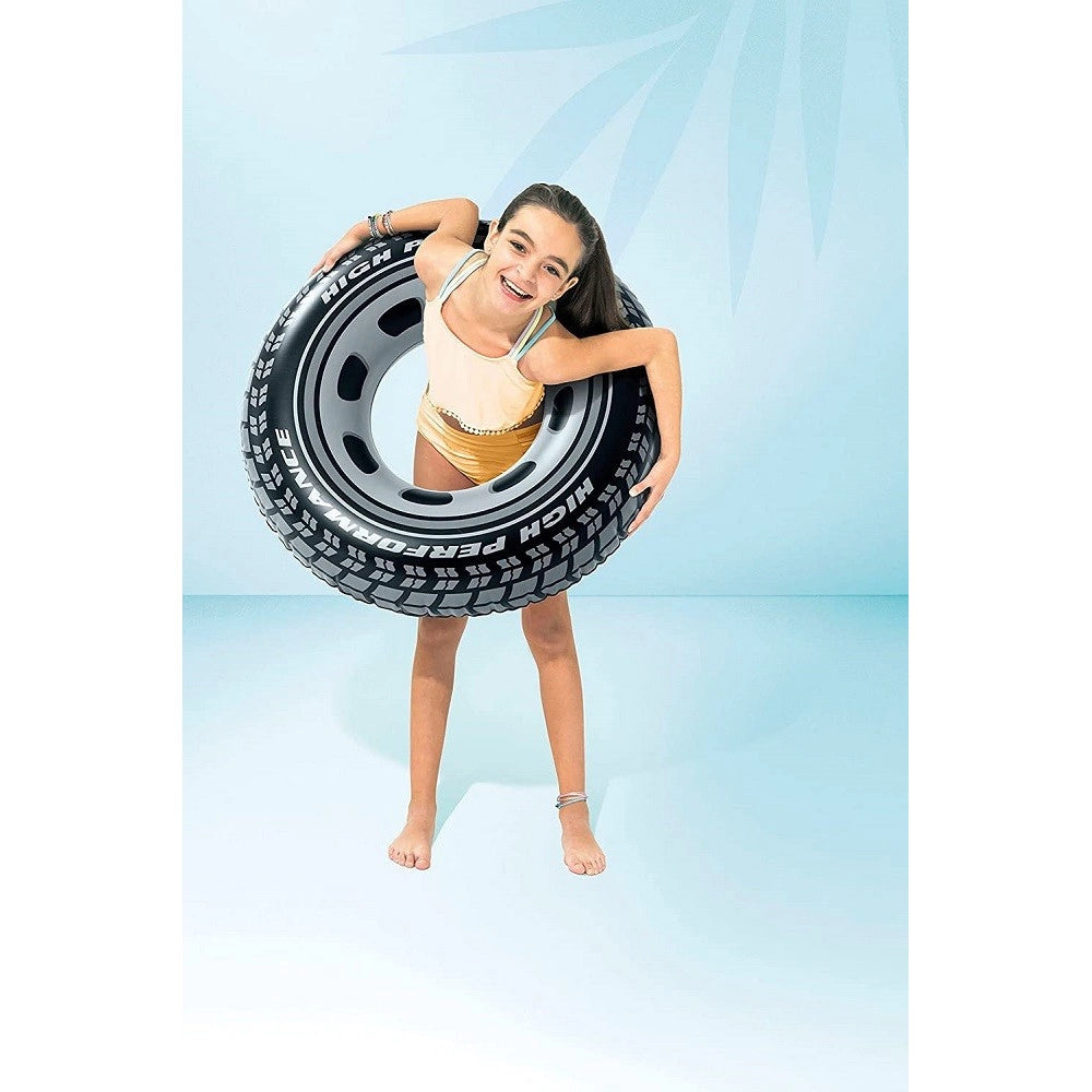 Trade Shop - Salvagente Gonfiabile Materassino A Forma Di Ruota Per Mare Piscina 91 Cm 59252 -