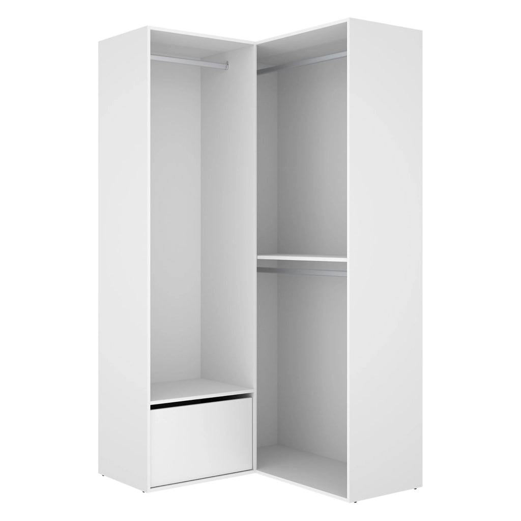 Armadio Camera da Letto Evansdale, Guardaroba Grande Modulabile, 105x205h cm Bianco