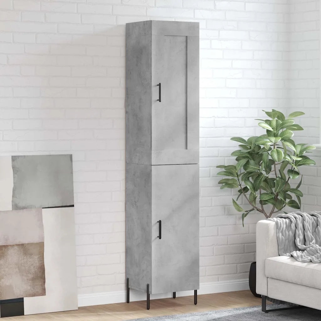 Credenza Grigio Cemento 34,5x34x180 cm in Legno Multistrato 3200141