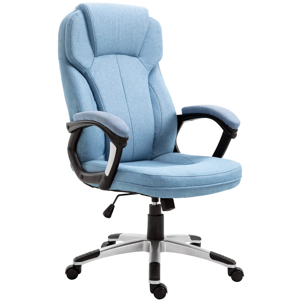 Sedia da ufficio ergonomica con schienale alto ¨C zephmum ¨C 66x75x110-120 cm blu chiaro