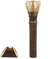 Preparazione di Tè Matcha - Chasen a Spiga di Bambù Premium - Confezione Riciclabile - Spessore Adattabile - Maniglia Comoda