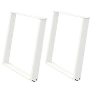 Gambe per tavolo da pranzo a forma di U 2 pz bianche 100x(72-73) cm in acciaio 4012805