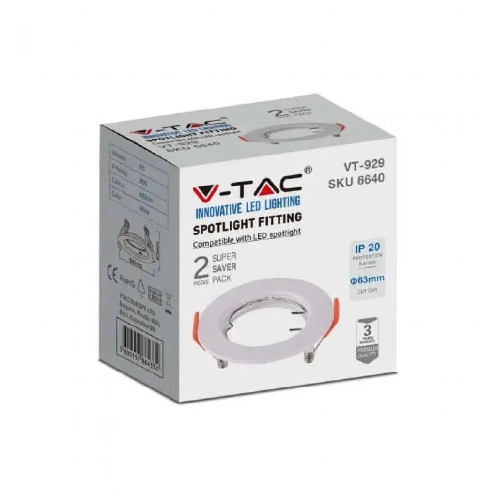 GU10 adatto bianco rotondo