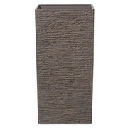 Vaso per piante alto in pietra marrone 35 x 35 x 70 cm Fioriera per interni ed esterni