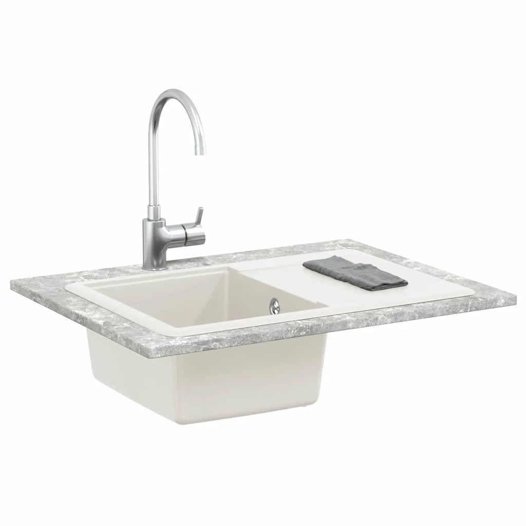 Lavello Bianco 670 x 460 mm 80% Quarzo e 20% Resina CFW5139596