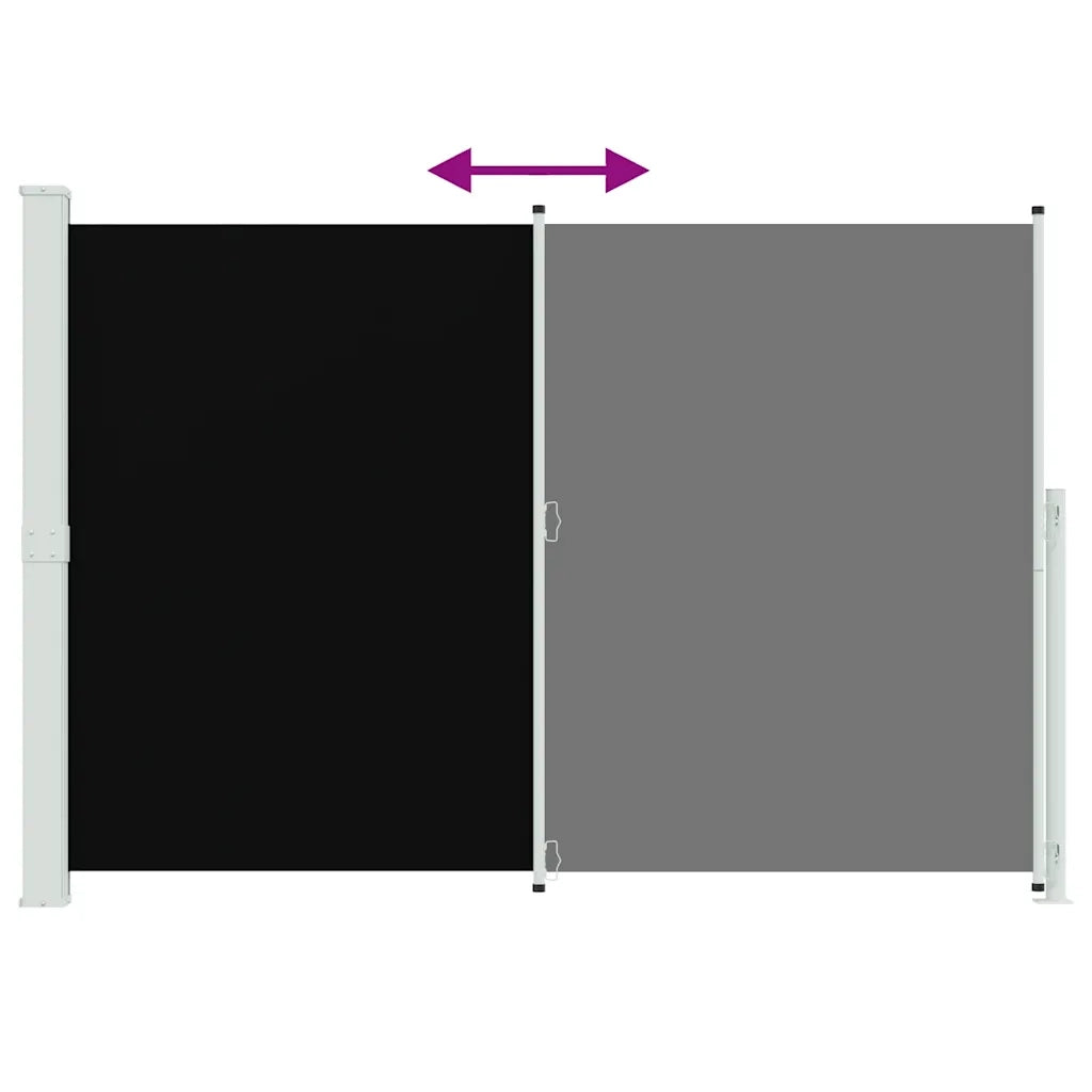 Tenda da Sole | Tenda laterale Retrattile per Patio 200x300 cm Nero