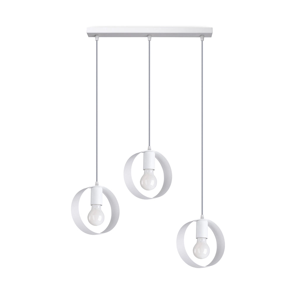 Pure Lume LOFTEN lampadario anello bianco metallo 3xE27