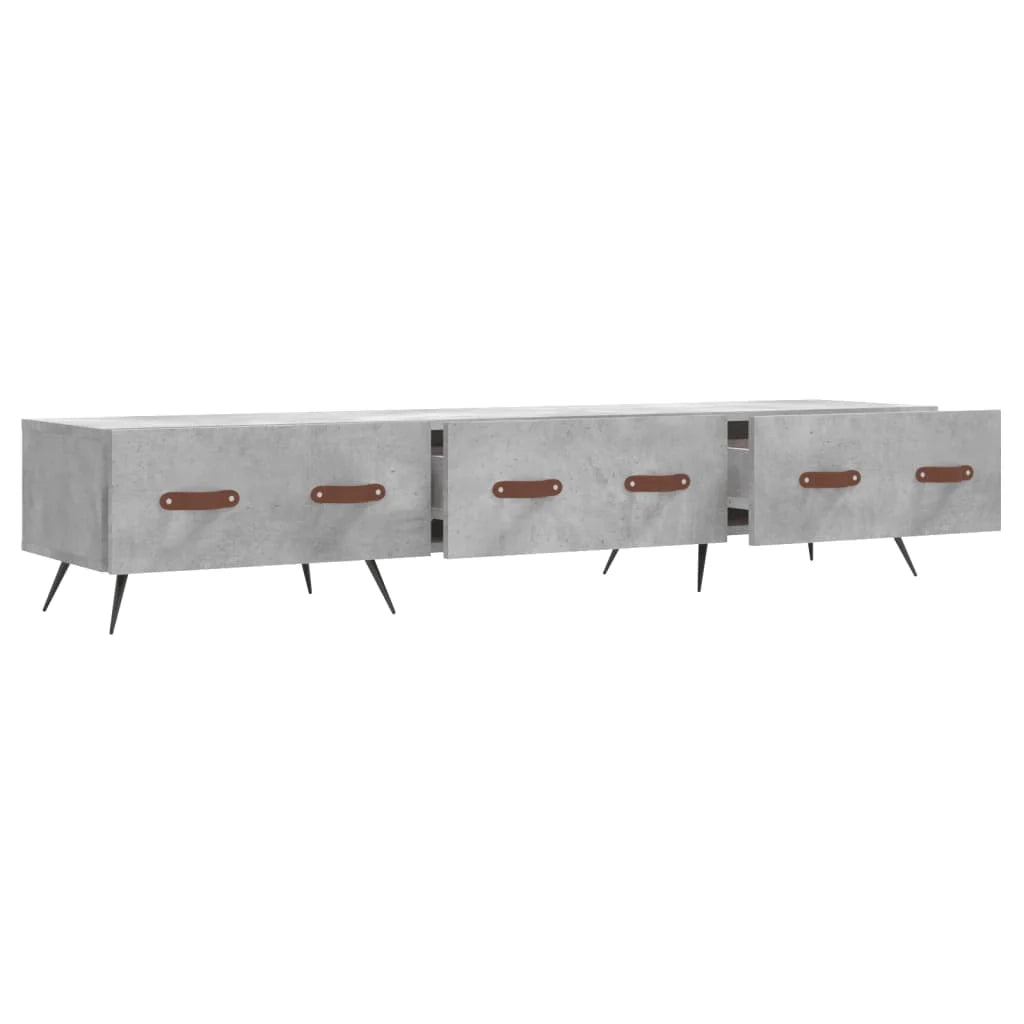 Mobile TV multimediale scaffale TV credenza mobile TV sala da pranzo soggiorno camera da letto 150 x 36 x 30 cm legno ingegnerizzato grigio 02_0026028