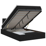 Letto ottomano con materasso Nero 120 x 200 cm Tessuto 3457399