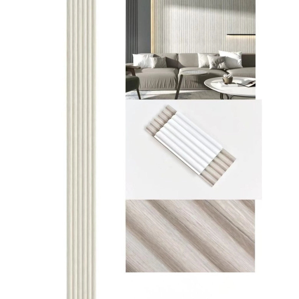 Trade Shop - Pannello Decorativo 3d In Ps Effetto Doghe 12x120x2900mm Rivestimento Parete -