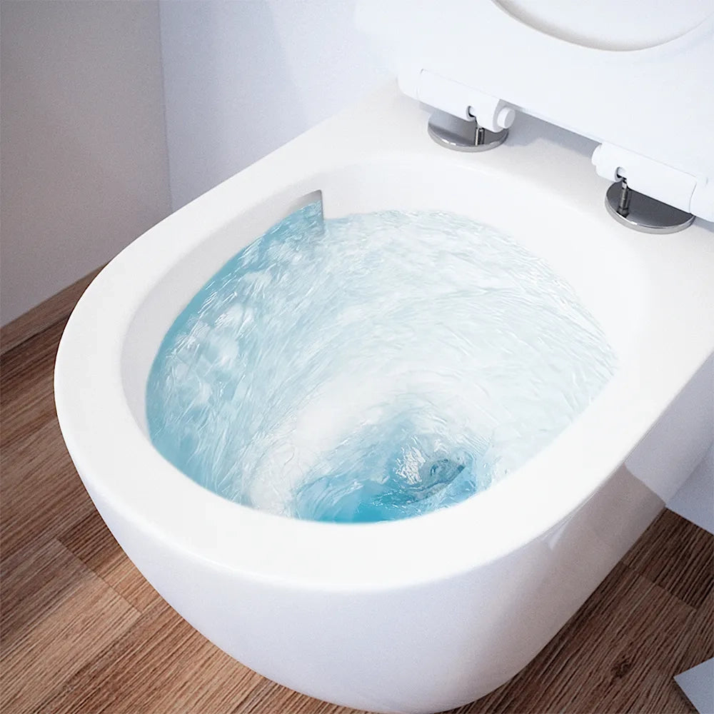 Vaso sospeso tornado silent flush in ceramica bianco lucido con copri-wc soft-close | Sydney
