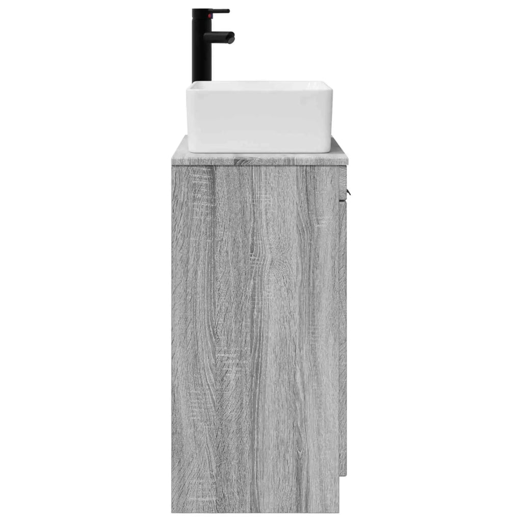 Mobile da bagno con lavabo Sonoma grigio 54 x 35 x 83 cm 890164