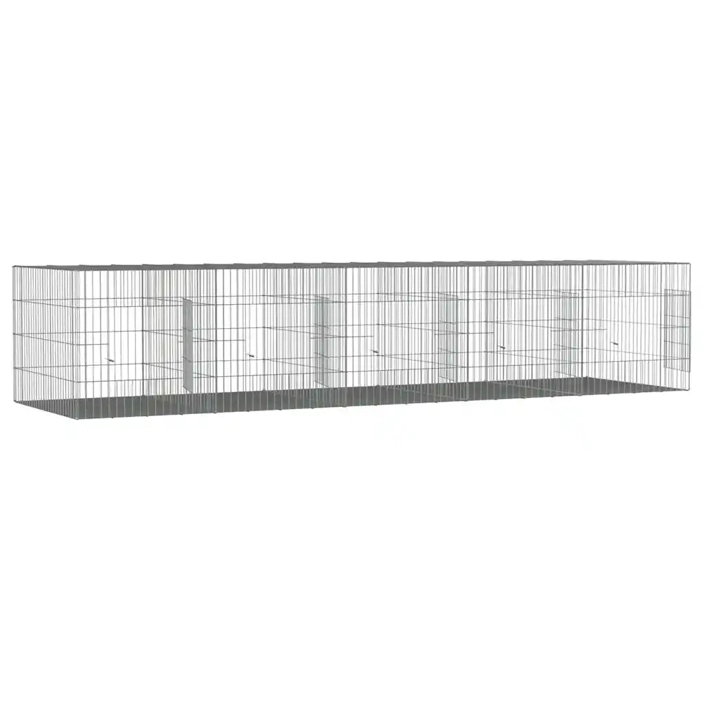 Conigliera con 5 Pannelli 273x79x54 cm Ferro Zincato cod mxl 44502