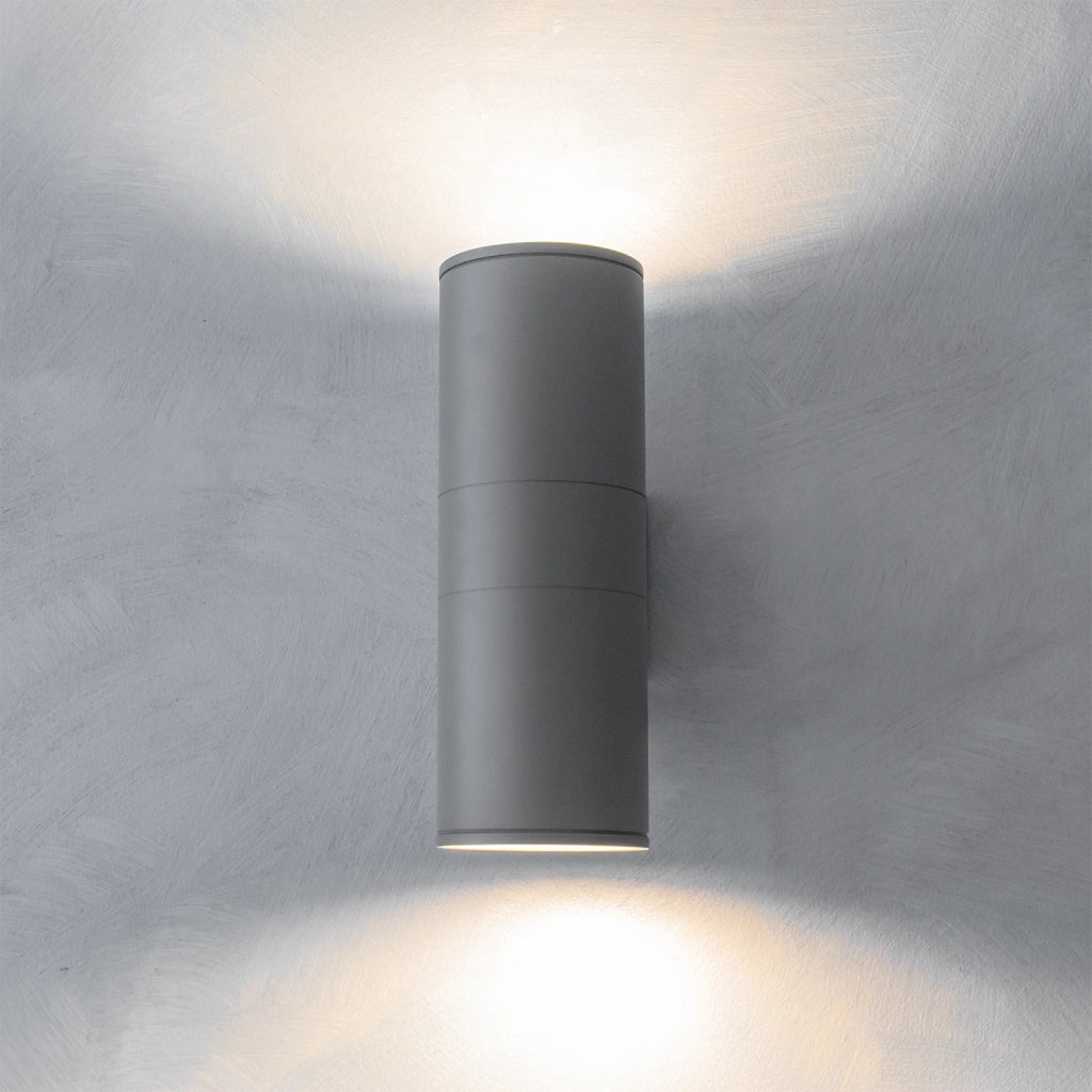 YORK Applique muro parete lampada doppia emissione LED attacco E27 luce giardino facciate ingresso 230V