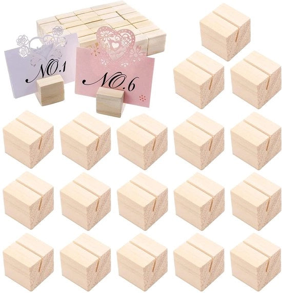 20 sostenitori di tavolo in legno, supporto per foto, sostenitore di tavolo in legno, numeri di tavolo per matrimoni, sostenitore di tavolo, supporto per foto, per ristoranti, matrimoni, banchetti e feste