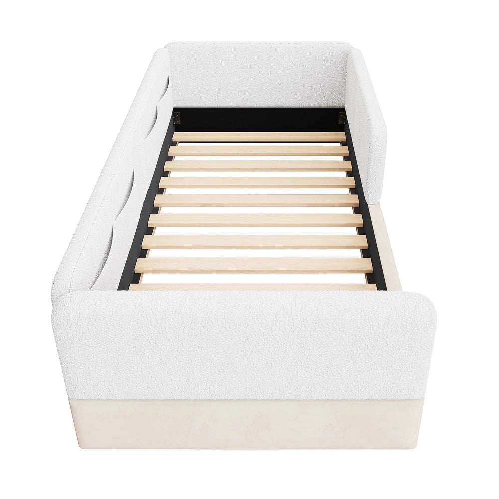 Letto Imbottito con Sponde e Contenitore ¨C Xylo ¨C Bianco 90x200
