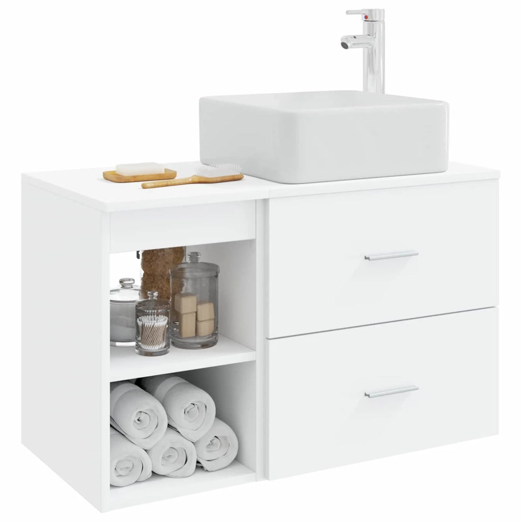 Set di mobili per il bagno 2 pcs Bianco Legno ingegnerizzato 3403880