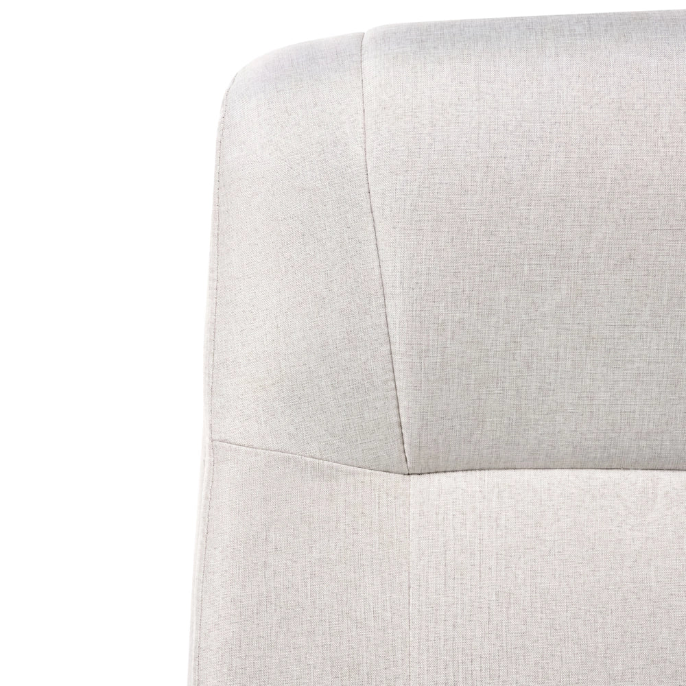 Sedia direzionale da ufficio Imbottitura spessa Lino beige chiaro Regolazione dell'altezza del sedile Imbottitura girevole