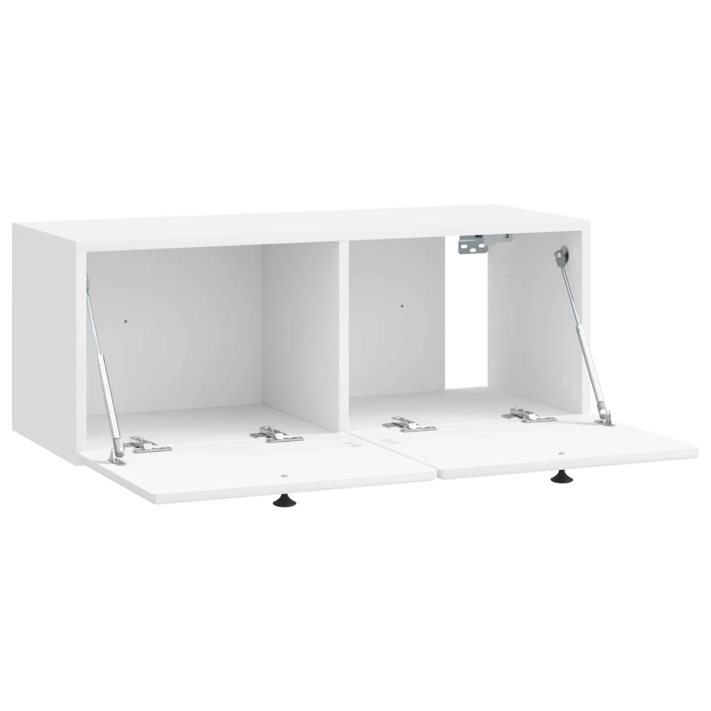 Mobile Porta TV da Muro 78,5 x 31 x 30 cm Bianco Lucido 899229
