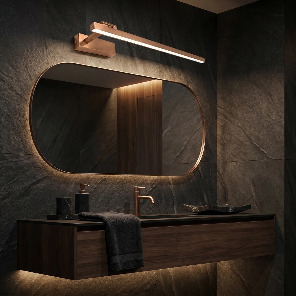 Applique Da Bagno Led Swe038-1w 60cm Brush Copper
