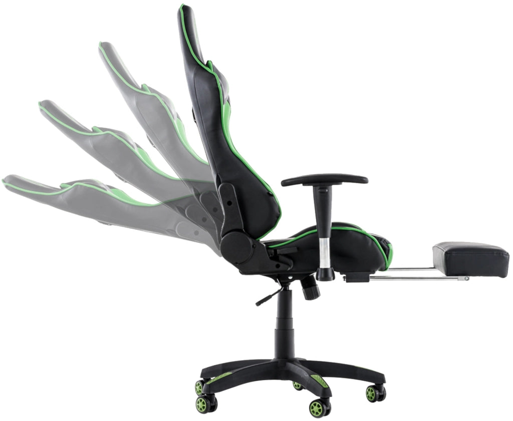 Sedia gaming ufficio Turbo Nero/verde,Finta pelle