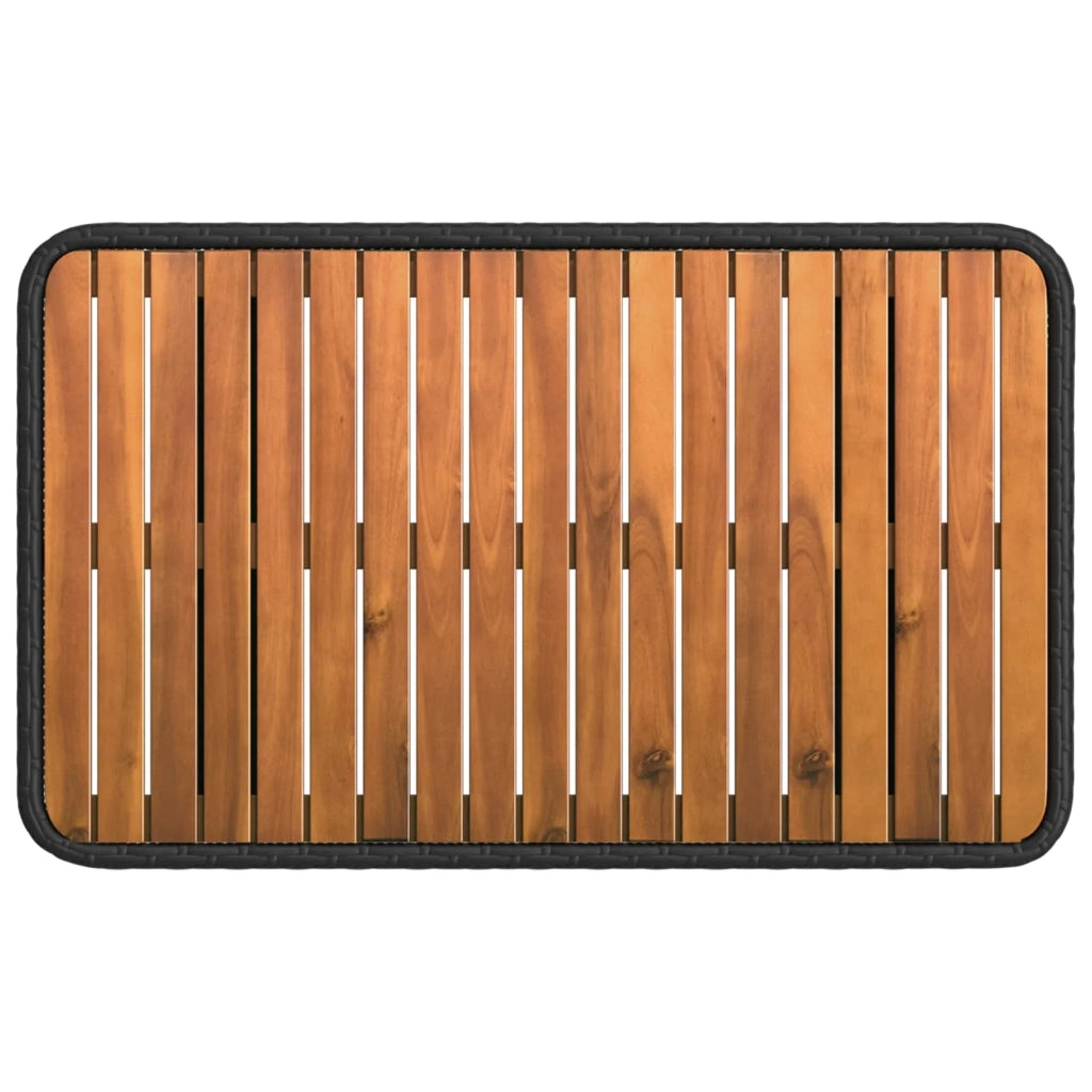 Set da Pranzo per Giardino con cuscino 3 pcs Nero e Grigio