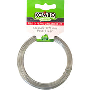 Fil di ferro da giardino zincato 30mt, spessore 0.78 mm, peso