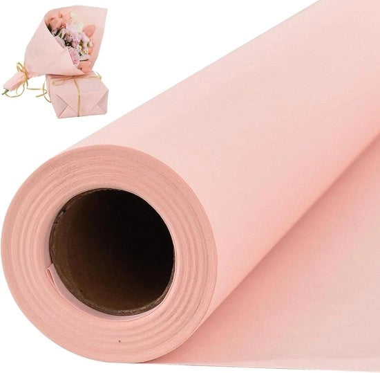 Cadeaupapier Premium Peach Rosa 35cm x 9.8m Kraftpapier per Regalo Fiori Bouquet Pacchetti Natale Festa della Mamma Matrimonio San Valentino Decorazione