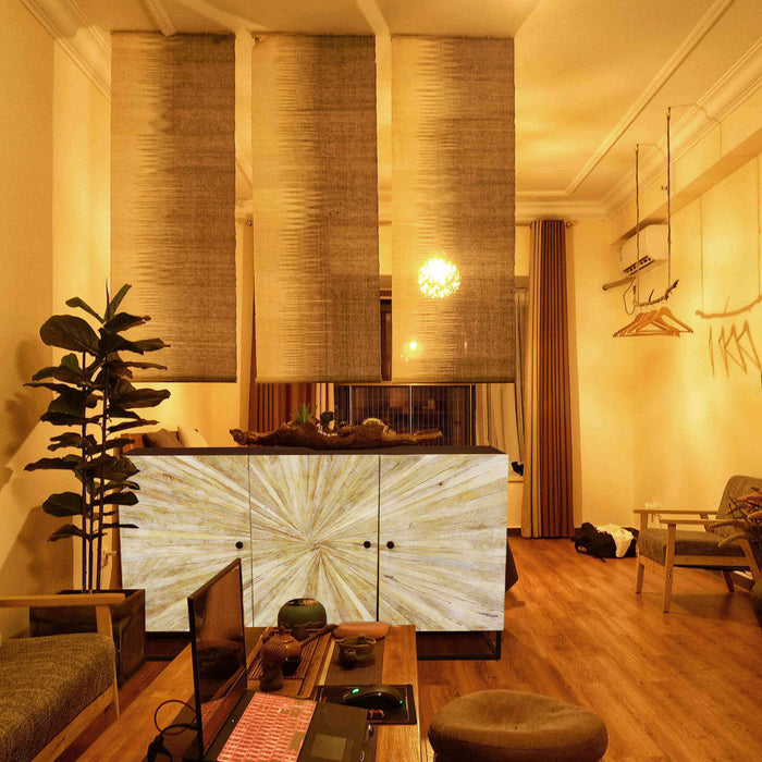 Mobile Spencer 150x40x85 h cm in Legno Marrone