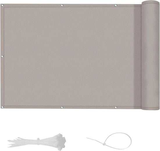 Schermo per balcone 1x6m - Protezione per balcone impermeabile (PES) con protezione UV per appartamenti e giardini - Marrone
