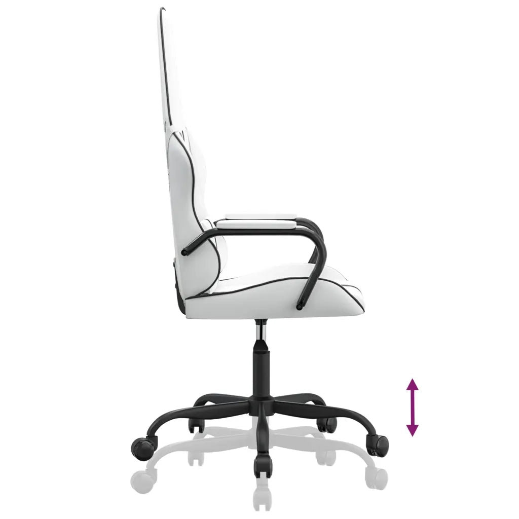 Sedia da Gaming | Sedia da e-sports Bianco e Nero in Similpelle