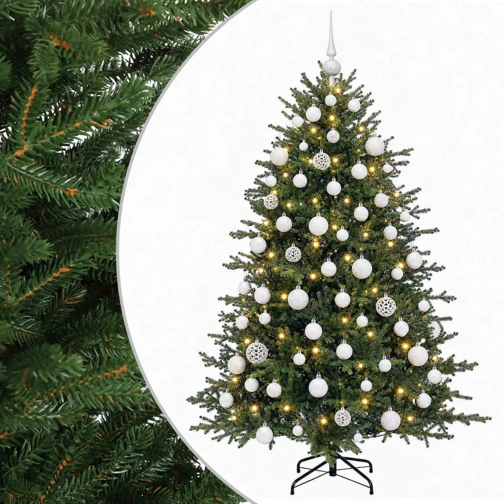 Albero di Natale artificiale con palline 210 cm 300 LED 3467102