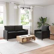 Set di divani 2 pcs Nero Velluto