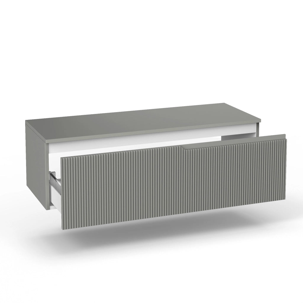 Composizione vasca DX 4 pezzi VENERE bianco/grigio