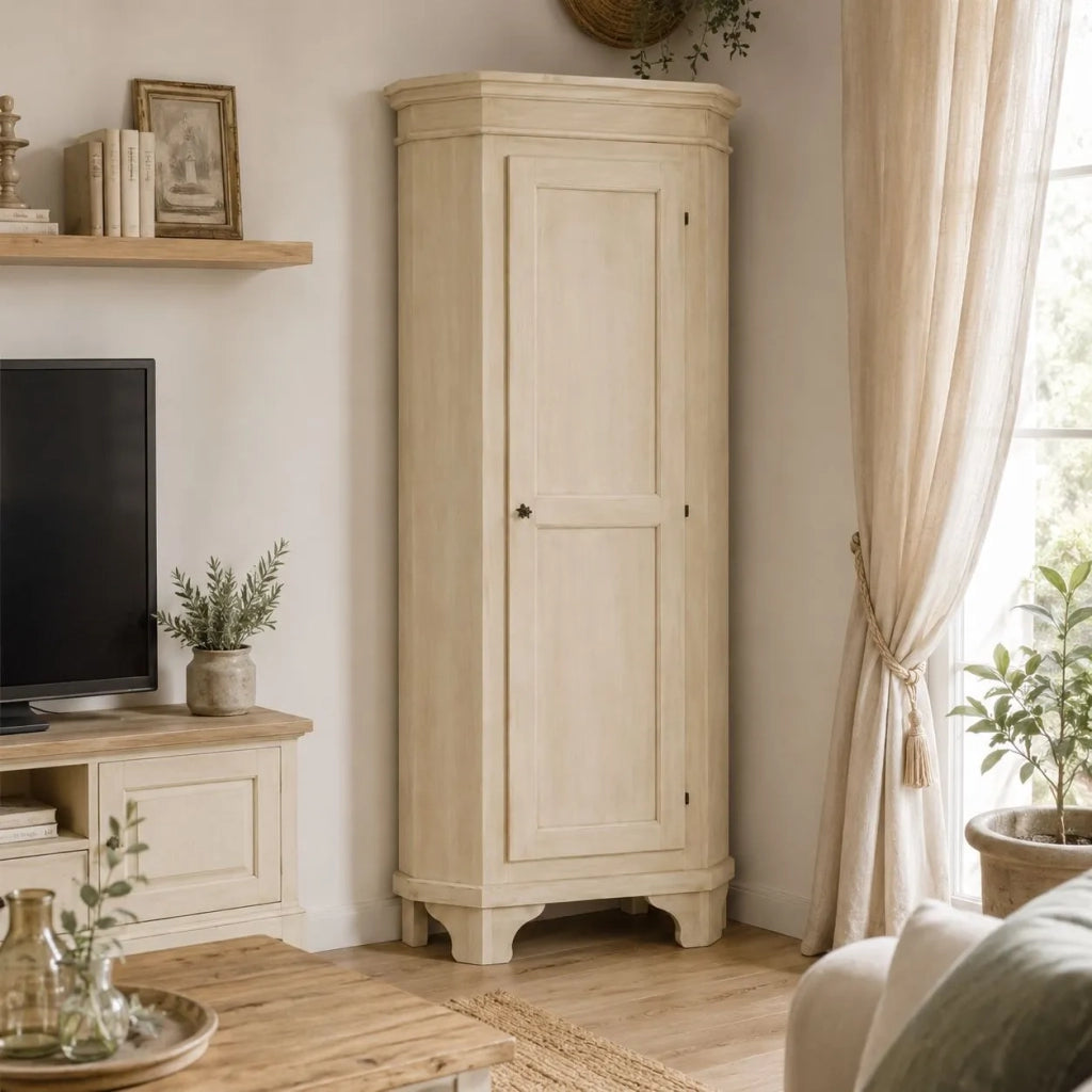 Mobile angolo cantonale classico in legno 1 porta grezzo l.58x58x83 h.198 (808) - Mobili 2G