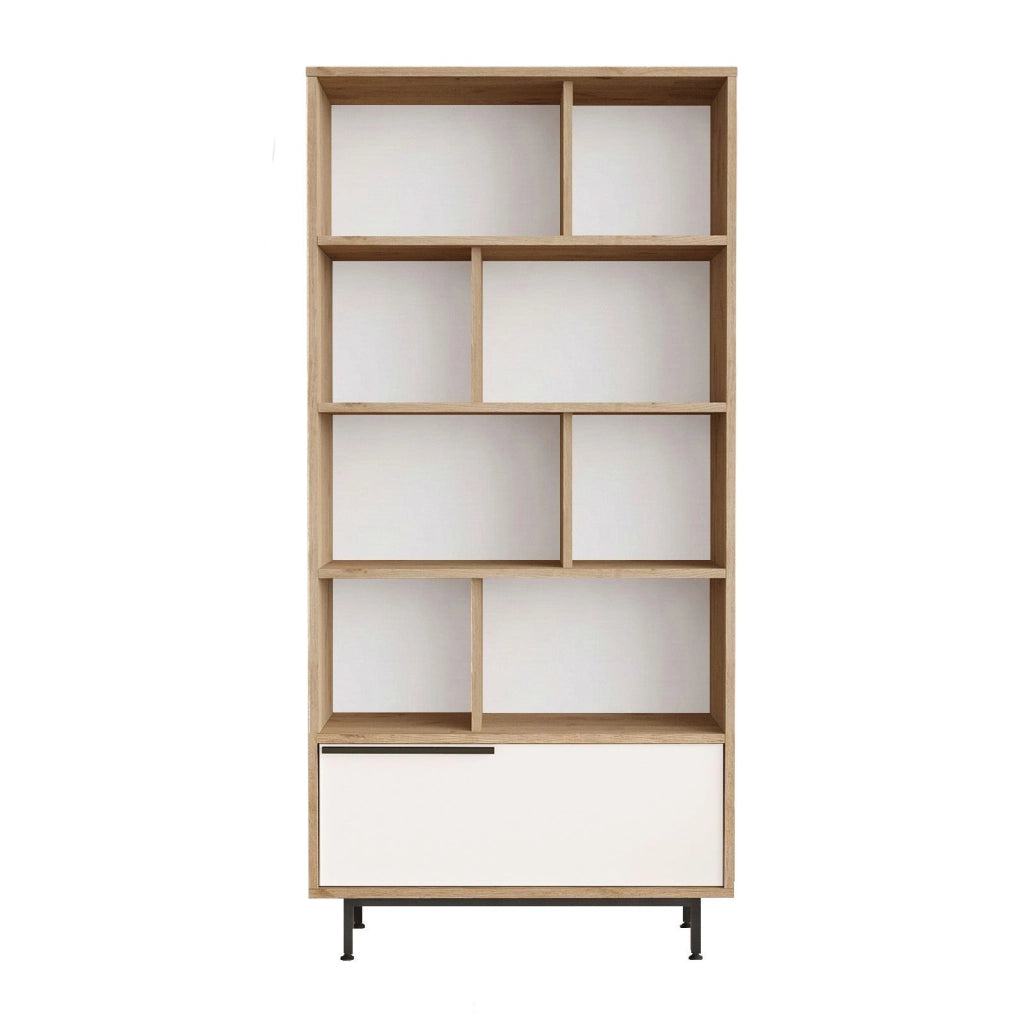 Libreria in legno "ON4-SW" - 84 x 30 x 176 cm - Bianco