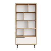 Libreria in legno "ON4-SW" - 84 x 30 x 176 cm - Bianco
